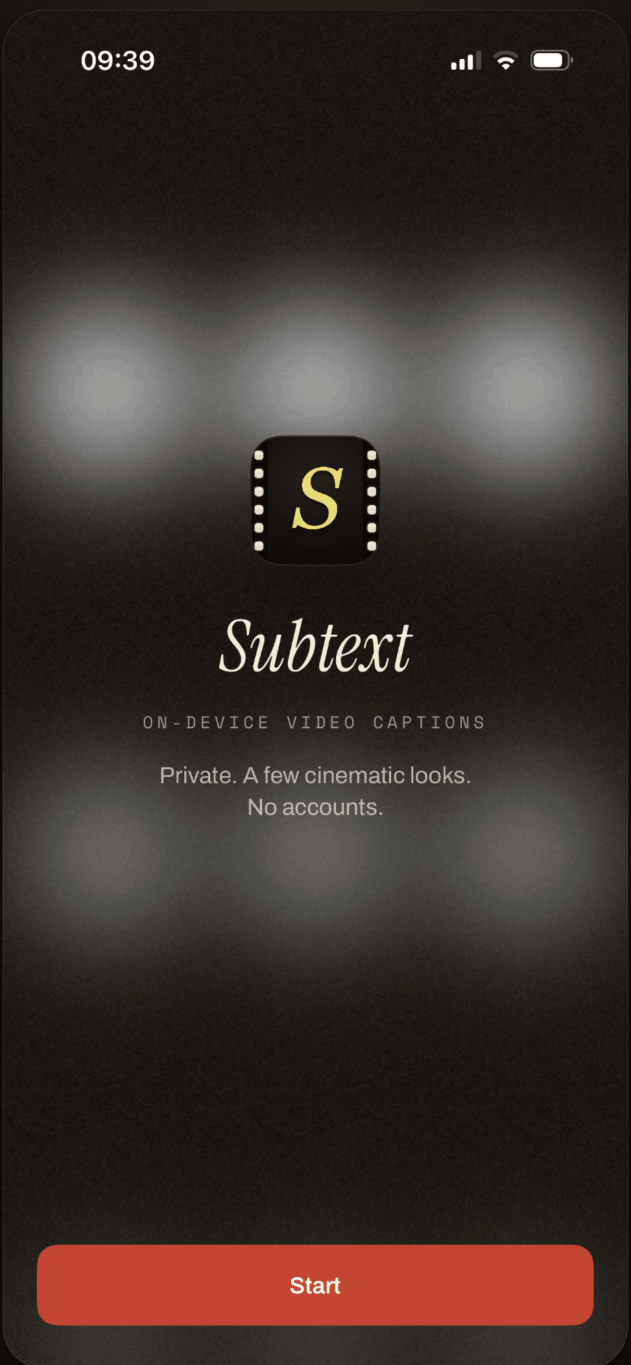 Subtext launch screen